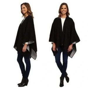 NWT Calvin Klein reversible wrap poncho OS